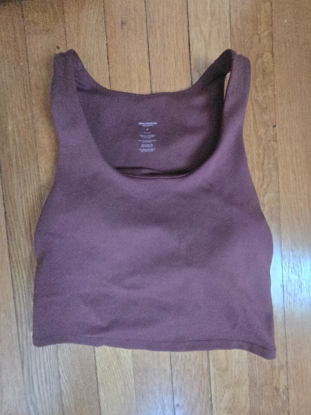 girlfriend collective Plum Scoop Neck Tank